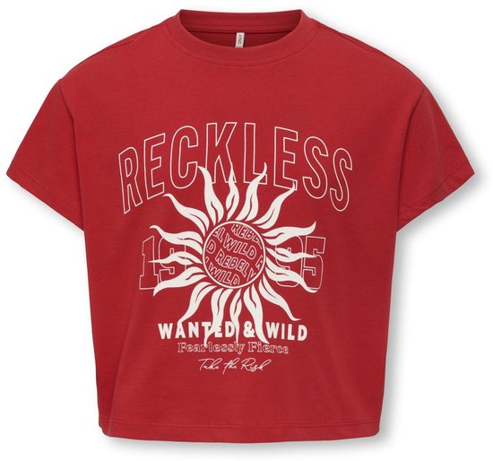 T-shirt imprimé ONLY KOGDUFFIE LIFE S/ S TOP Filles - Salsa Reckless