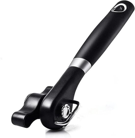Blikopener - Veilig - Geen scherpe randen - Hersluitbaar - Blikopener met gladde rand - Ergonomische zachte grip - Professioneel handgereedschap voor in de keuken, veilig - Geen scherpe randen (gebruik in restaurants en thuis) - Roestvrij staal