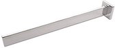 Verchroomde, vierkante Sotech handdoekhouder, lengte 32,5 cm, gemonteerd op een witte achtergrond.