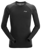 Snickers 9491 Naadloze Basislaag In Motion Top - Zwart/Grijs - XL