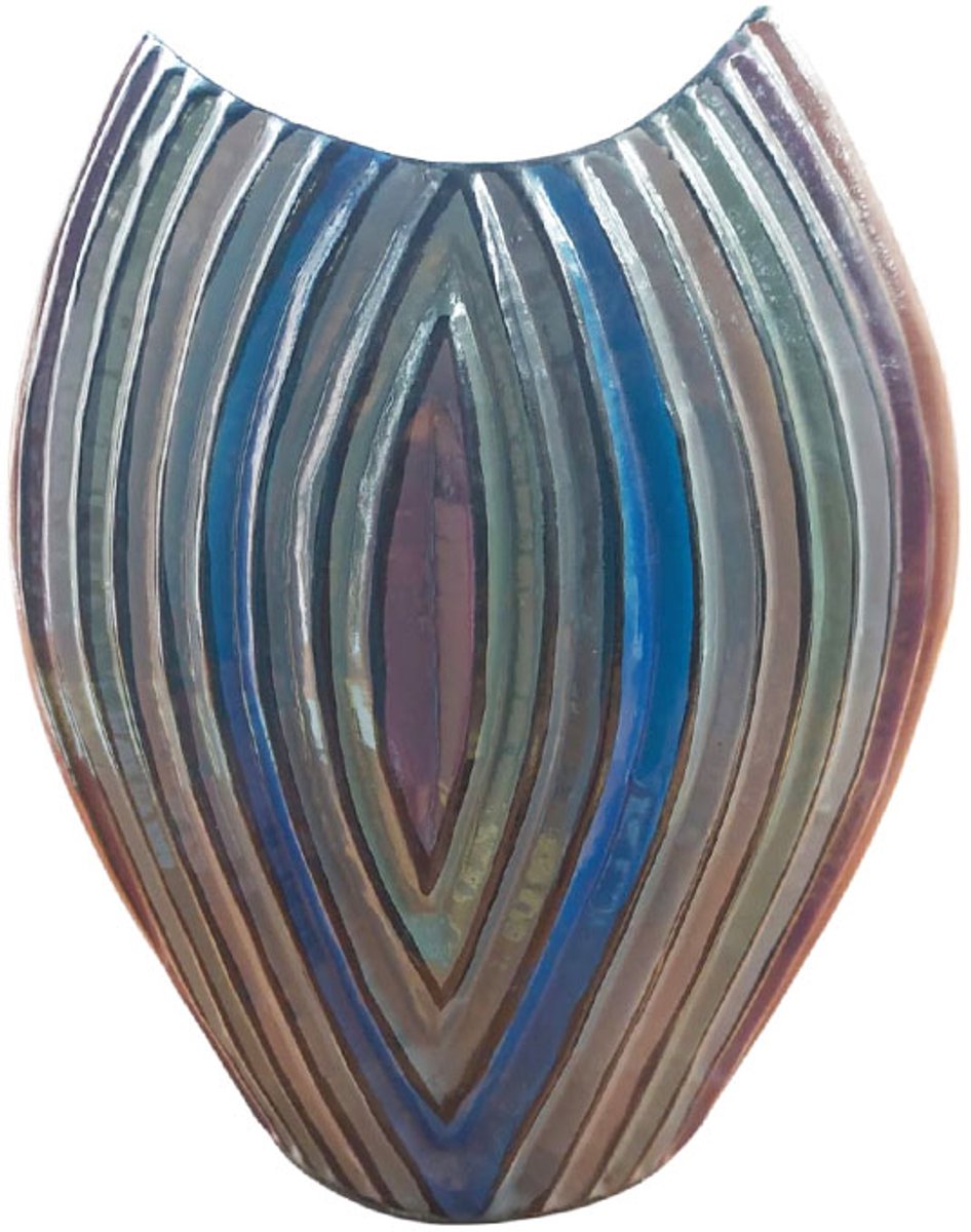Floz Design maanvorm vaas - decoratief object - cadeau voor veel gelegenheden - hoogte 25 cm - fairtrade uit Indonesië
