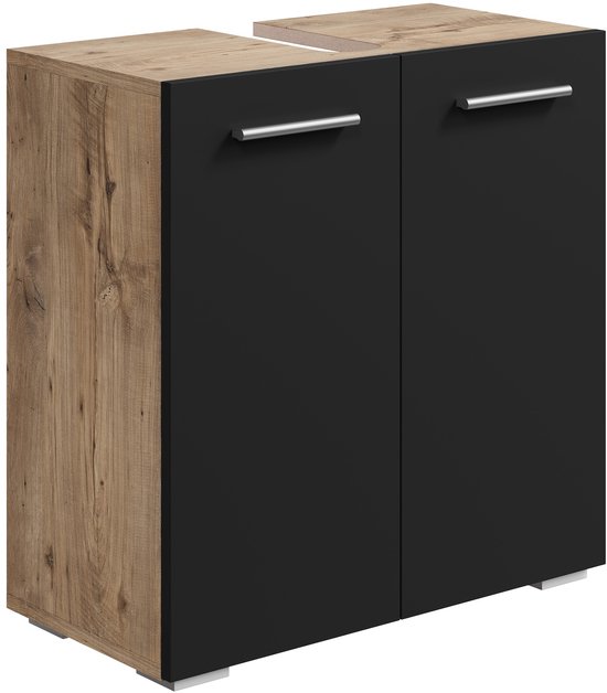Wasmachinekast Fyrk Antiek Hout/Zwart | OK-wonen