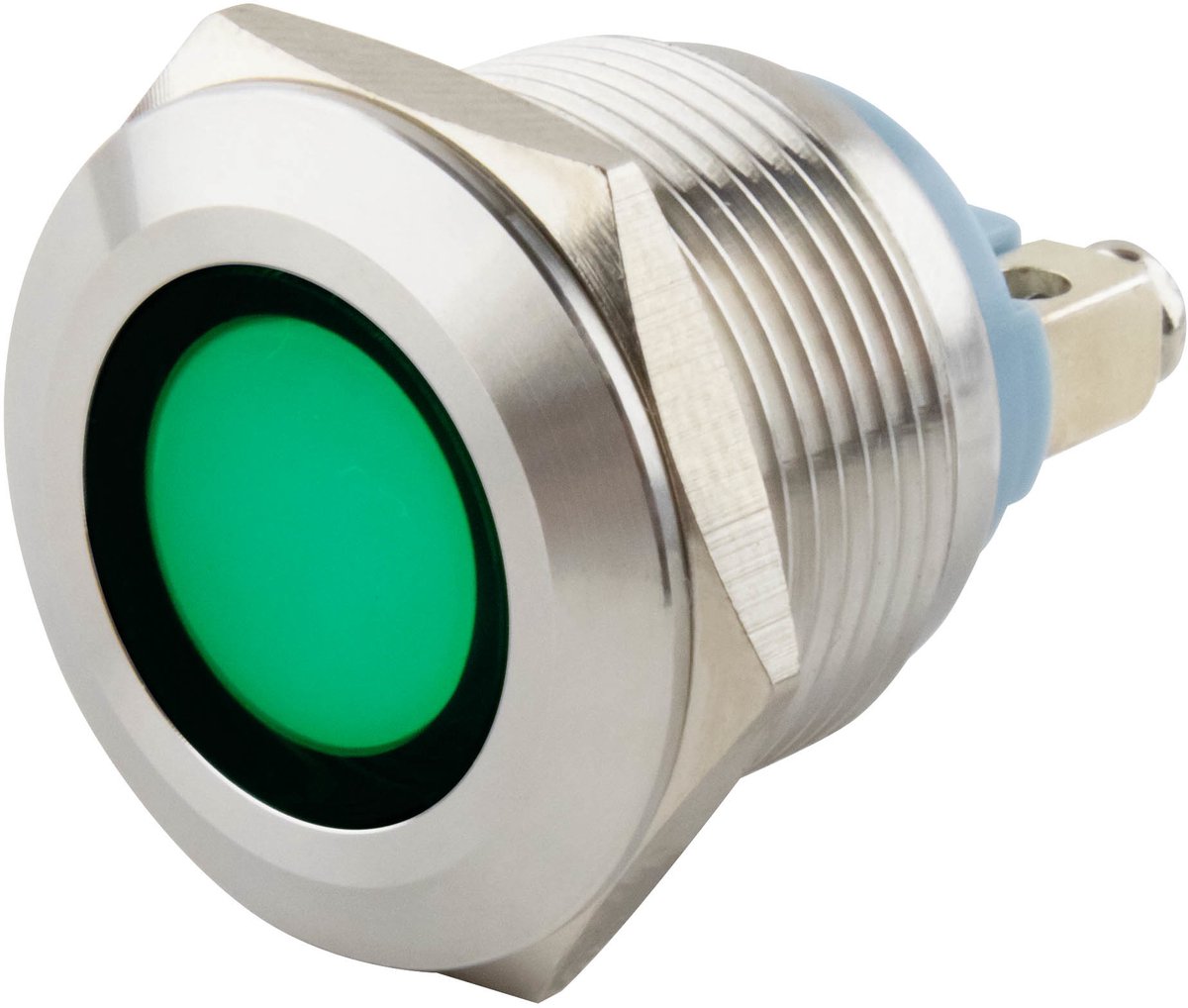 Led indicator | ø 19 mm. | 6-24 Volt DC/AC | Groene uitvoering