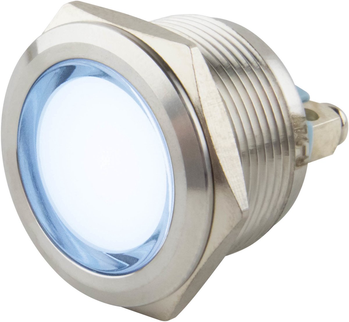 Led indicator | ø 22 mm. | 6-24 Volt DC/AC | Witte uitvoering