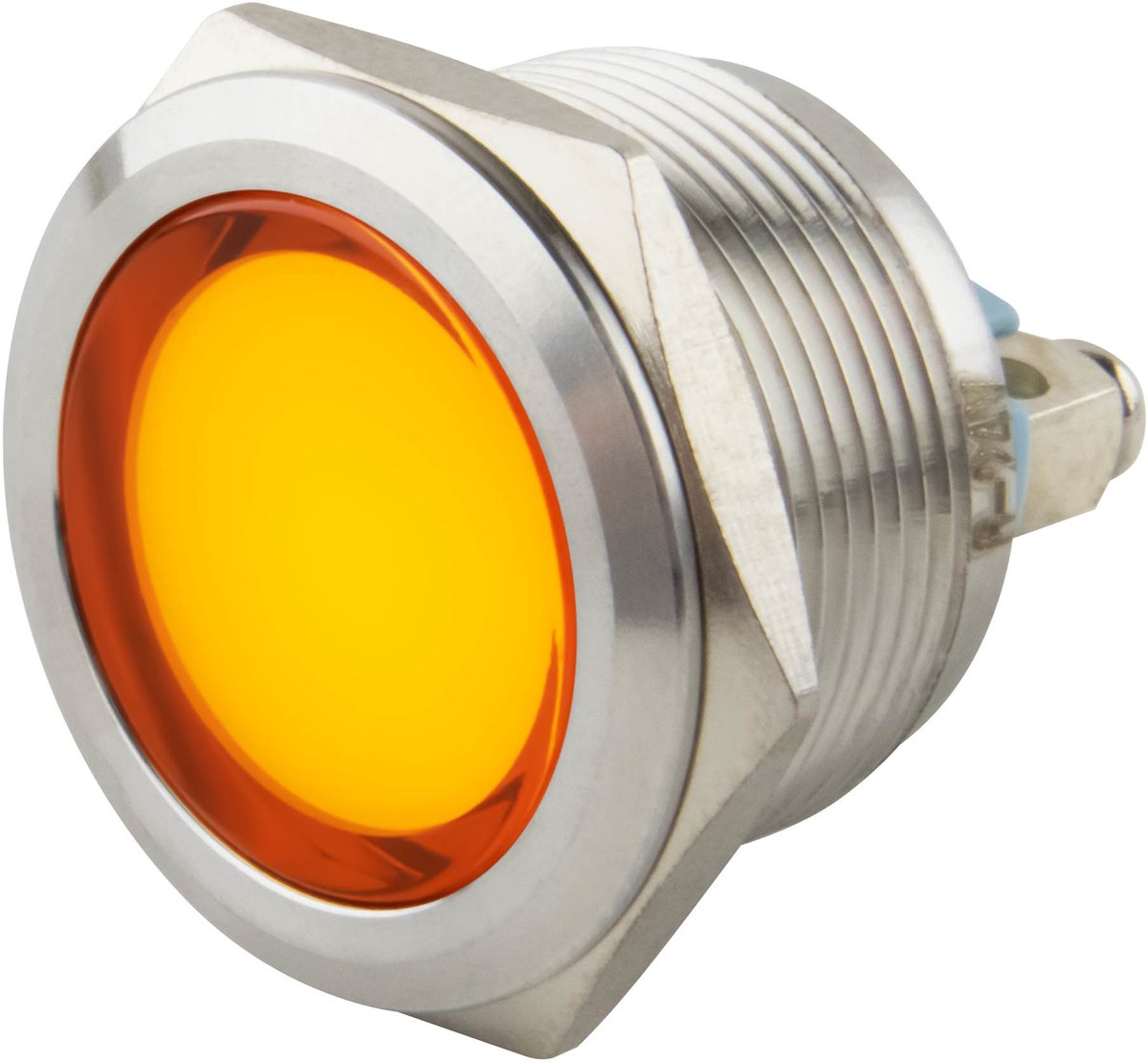 Led indicator | ø 22 mm. | 6-24 Volt DC/AC | Gele uitvoering