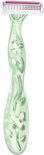 Mintgroen BIC Miss Soleil Sensitive scheermes met bloemendecoratie op de steel.