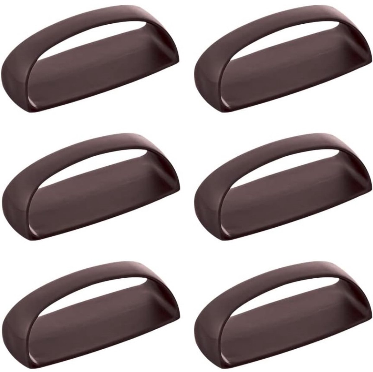 Daity 6-Pack - Zelfklevende Instant kastknop - kast knopjes - Zelfklevende Schuifdeurgrepen - Glazen Raamkasten - Peel en Stick Knoppen（Bruin）