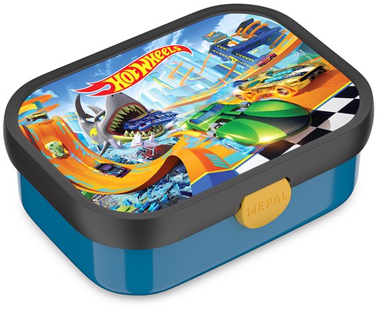 Mepal Campus Lunchbox - 750 ml - Lunch box compartimentée pour enfants - Convient pour 4 sandwichs - Hot Wheels