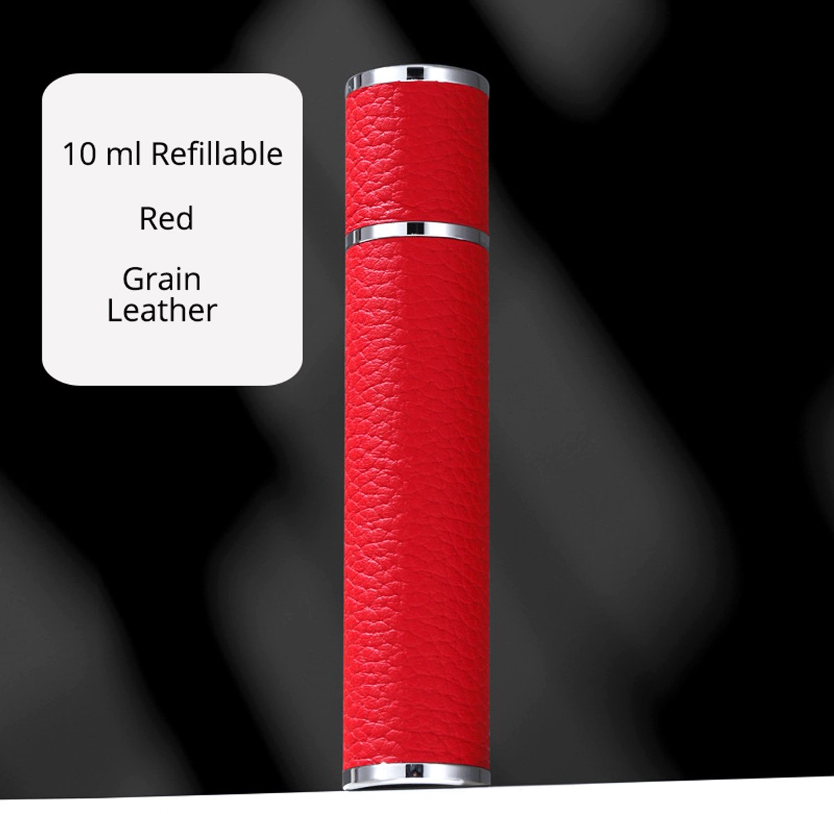Pearlita Leer Parfum Verstuiver - Navulbaar - Reisflesjes - Handbagage - Parfumflesjes - Flejes - Leeg - Rood - 10ml
