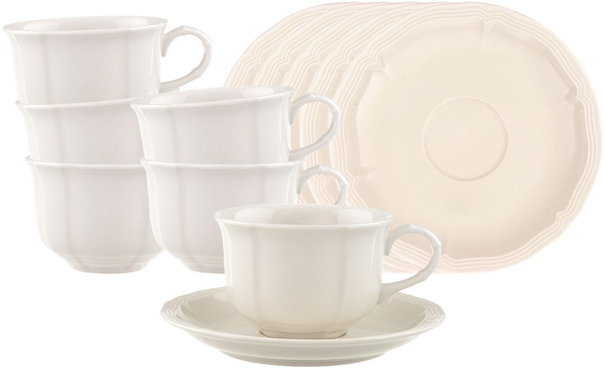Teeobertassen mit Untertassen Manoir 130 ml Set van 6