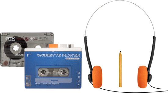 Bluetooth Auto Reverse Cassette Speler - Blauw