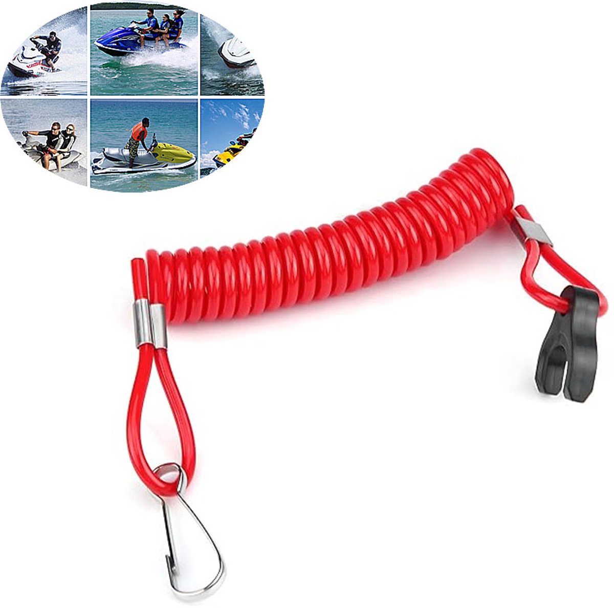 Kill Switch Reminder Cable-Uitschuifbare sleutelkoord-Uitschuifbare sleutelkoord voor Motor Kill Switch- voor buitenboordmotor - motorfiets-Vervang professionele buitenboordmotor Ontsteking-Outboard Ignition Switch Reminder Cable