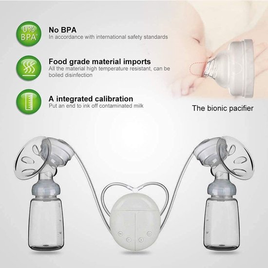 Borstkolf - Kolfapparaat - Elektrische Draadloze Borstkolf - BPA vrij - Dubbele elektrische handsfree borstkolf - USB-interface - Draagbaar - Oplaadbaar - Handsfree & Draagbaar — afbeelding 4