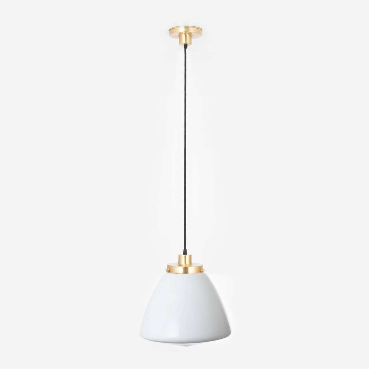 Hanglamp aan snoer Schoolbol Large 20's Messing - Art Deco Trade