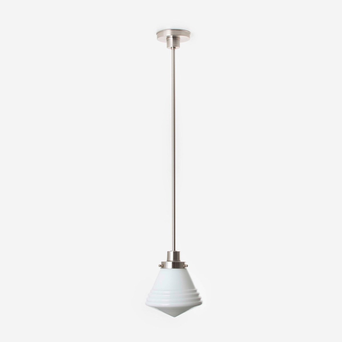 Coloured by Art Hanglamp Luxe School Small 20's Matnikkel - Art Deco Trade