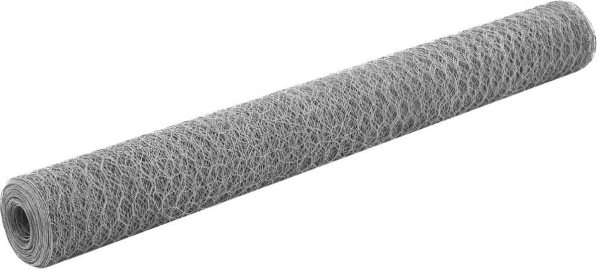 Bol.com vidaXL - Kippengaas - 25x1,2 - m - gegalvaniseerd - staal - zilverkleurig aanbieding