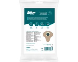 Sillar, stofzuigerzakken, synthetisch, van microvezel, 3 filterlagen, vervanging, geschikt voor stofzuigers Parkside PWD PNTS 1300 1400 PWS, Dexter, Lavor, 5 stuks