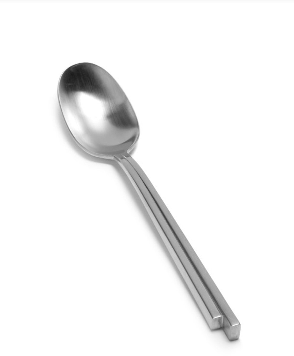 Serax Kelly Wearstler Dune Yoghurt lepel RVS Steel Grey 17.6cm (set 6 stuks)