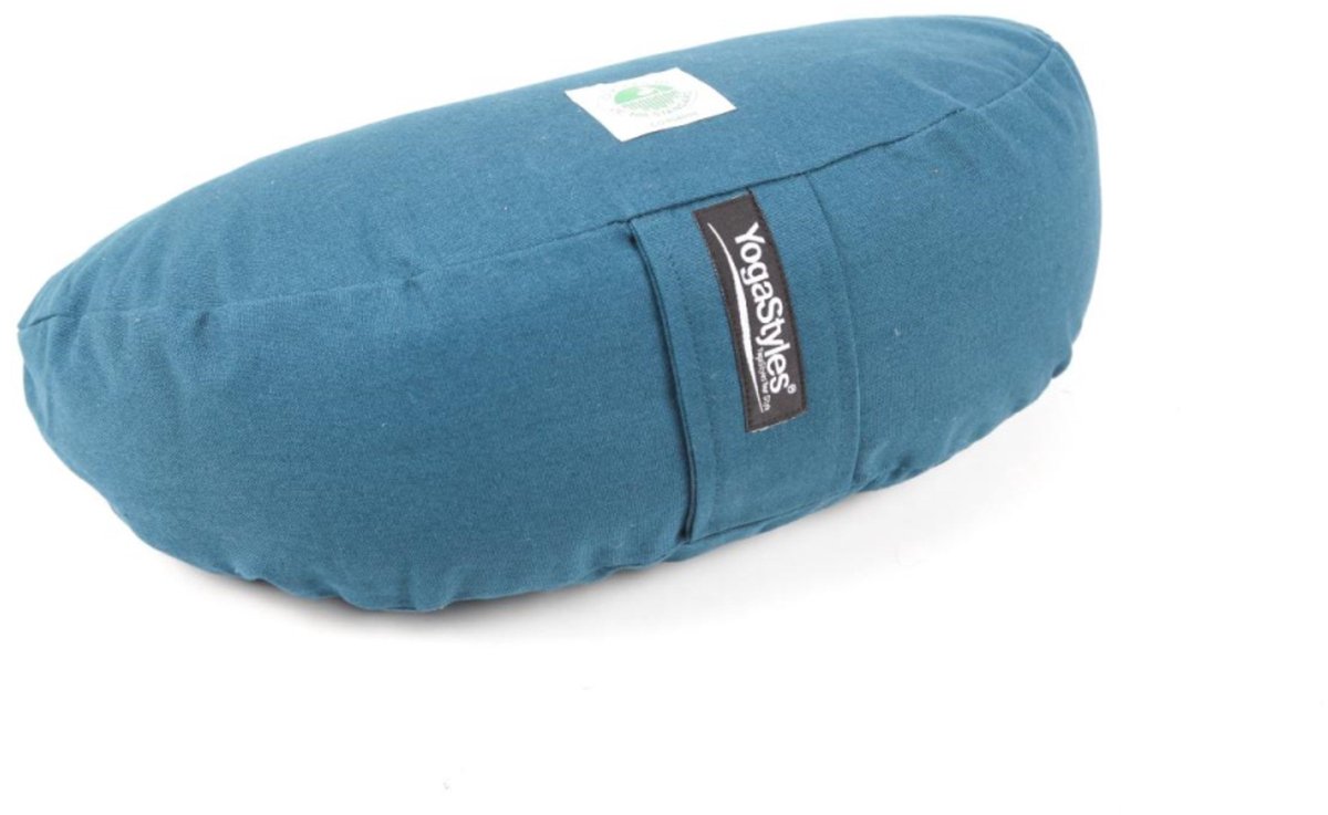 YogaStyles Meditatiekussen Organic Moon Petrol Blauw