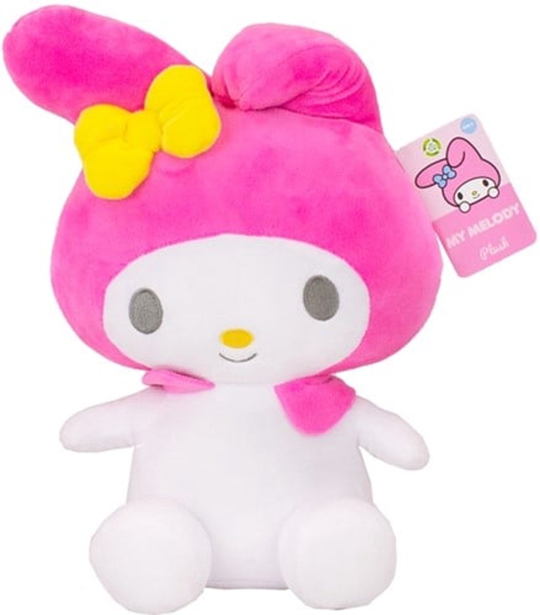 Melody Hello Kitty Snuggly Pluche Knuffel 27 cm - Speelgoed Knuffels voor Kinderen Meisjes - Kat Cat Kitten Plush Toy - Melody, Kuromi, Keroppi, Cinnamoroll