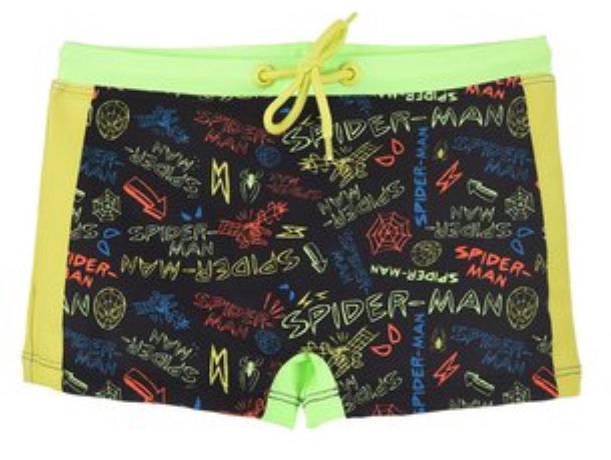 Marvel Spiderman Zwembroek - Zwemboxer - Fluor Groen - Maat 110/116