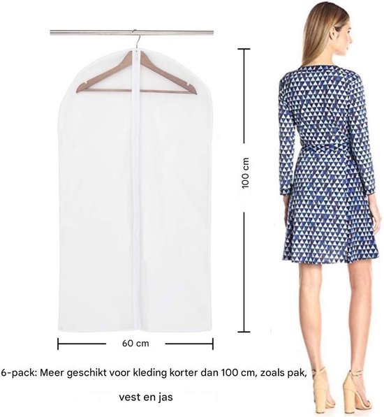 Lot De 10 Housses à Vêtements Transparentes 60x100 Cm – Fermeture Éclair Robuste – Protection Anti-Poussière & Anti-Mites
