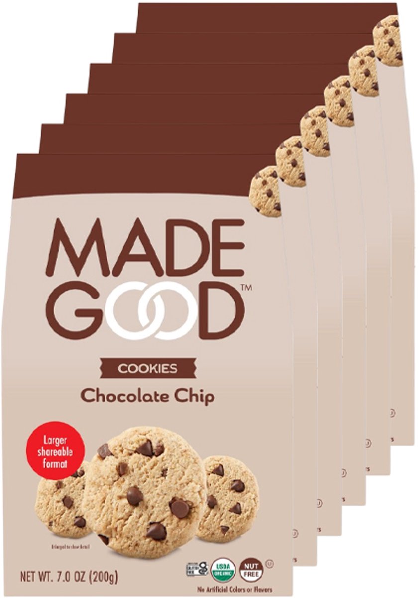 MadeGood | Crunchy Cookies | Chocolate Chip | 6 stuks | 6 x 200 gram