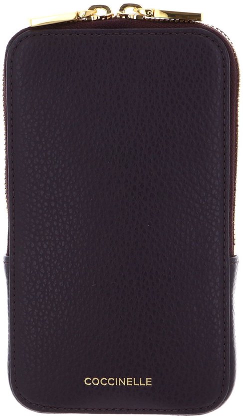COCCINELLE Leren telefoontasje Flor Hi-Tech Phone Bag Prune donkerpaars