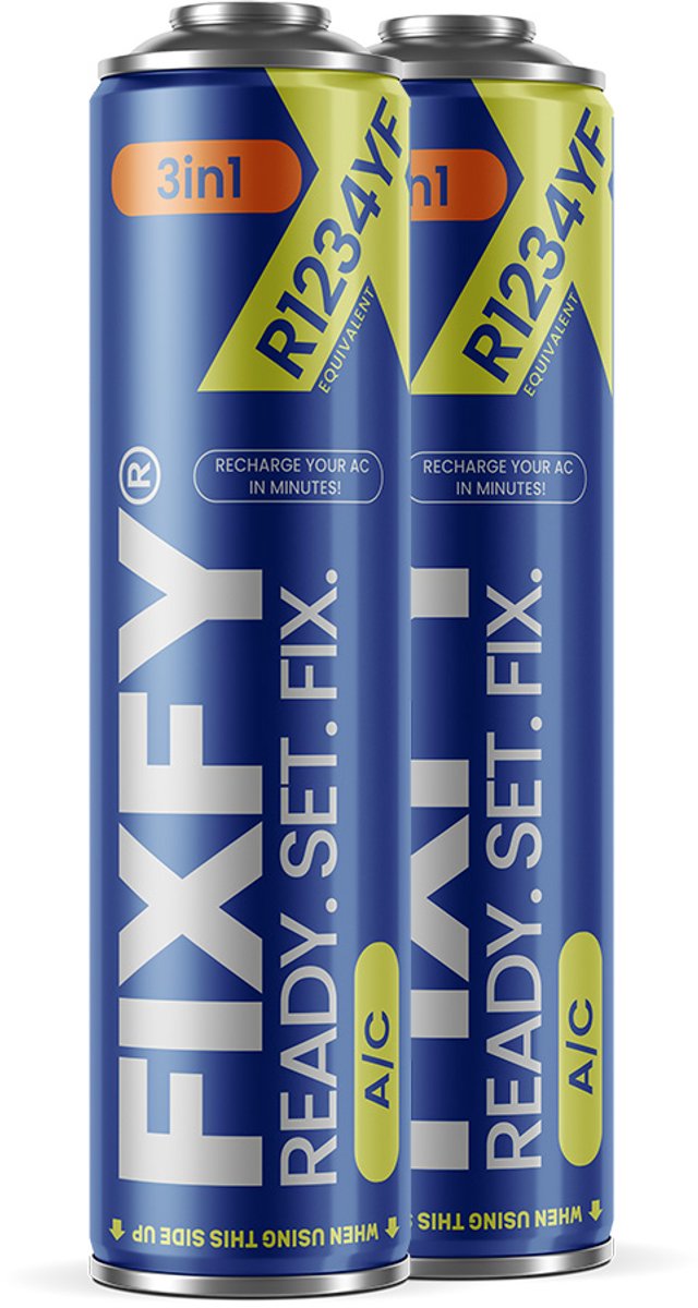FIXFY 3in1 500ml airconditioning navulgas - 2x GROTE BUS + 70% R1234yf
