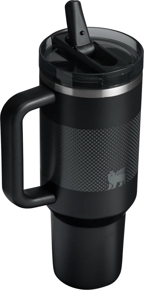 Stanley Quencher ProTour Flip Straw Tumbler - Black Fade - Zwart - 1.2L - RVS - Stanley Cup met Rietje en Handvat - Thermosbeker - Thermosfles - Beker - Drinkbeker - Drinkfles - Fles - Koffiebeker To Go - Mug - Waterfles – foto 2
