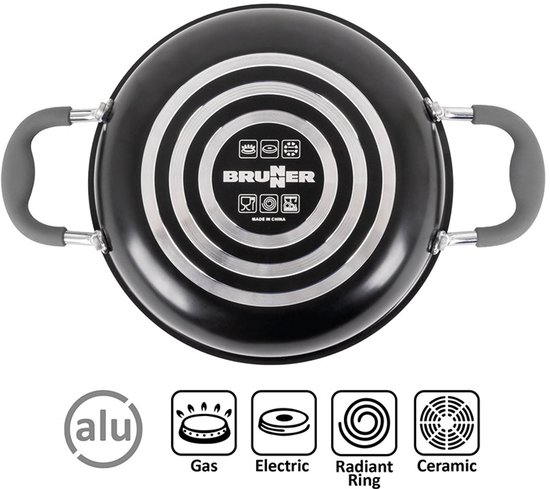 Batterie de cuisine antiadhésive en aluminium Brunner Popote Flavor 7+1 ø 22
