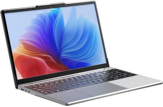 Acmine Laptop - 15.6" FHD IPS - 16 GB RAM - 512GB SSD - Intel Alder Lake i7-6500U - Windows 11 - Vingerafdrukontgrendeling - Met AZERTY-Toetsenbordsticker - Grijs - blossom - Hoofdafbeelding