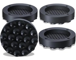 4-stuks antivibratiepads voor wasmachines - Rubberen antivibratiepads voor wasmachines - Universele antivibratiepads - Met siliconen zuignappen - Voor wasmachines en drogers om beweging en schudden te voorkomen - Zwart