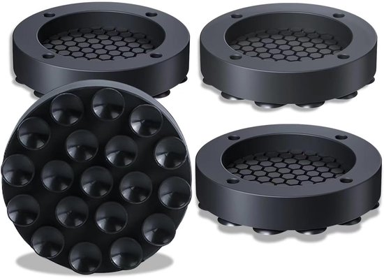Trillingsvrije Voeten Voor Wasmachines en Drogers - 4 Universele Anti-Vibratievoeten - Vermindert Lawaai en Trillingen (B