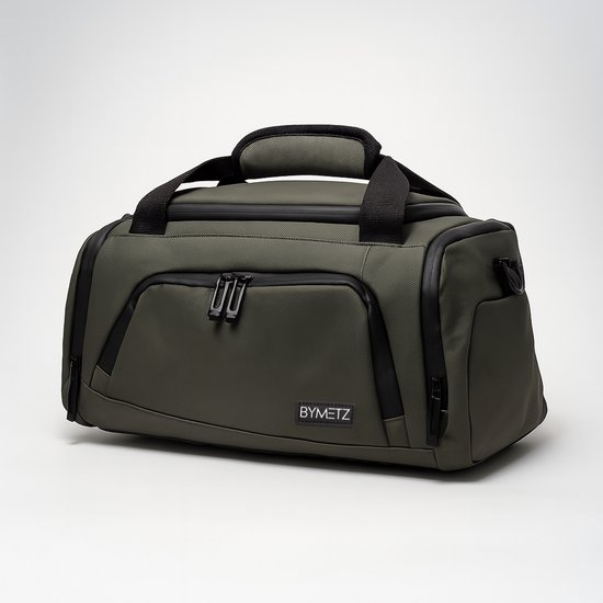 Reistas / Rugzak 40x30x20 - Transavia / Ryanair / Wizz Air - Maximale Inhoud 40 x 30 x 20 - Op 3 Manieren te Dragen - Verstelbare Rugzak en Afneembare Schouderband - Waterdicht Materiaal - ByMetz® Premium 3-WAY Boarding Bag - Olive