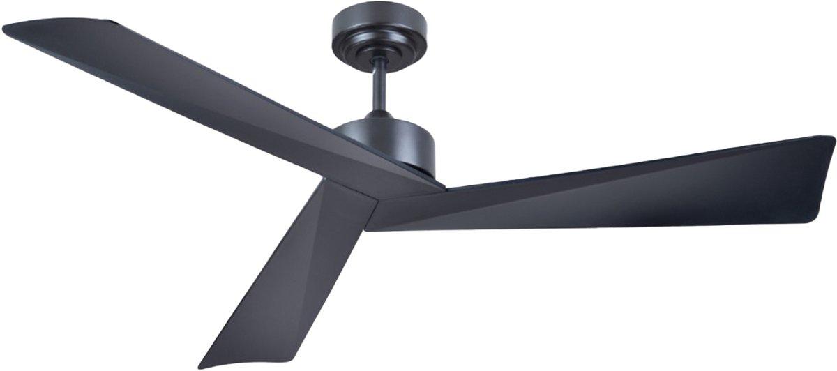 A-Flow Design Black 52 inch Plafondventilator - Plafondventilator zwart - Design Ventilator - Met afstandsbediening - 6 Windsnelheden - Timerfunctie - Winterstand - 132CM