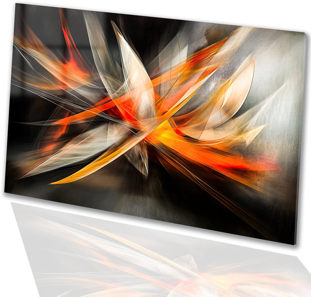 Abstract digitaal kunstwerk vormen - Abstract glas schilderijen - Wanddecoratie vormen - A