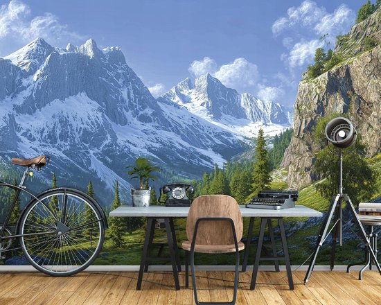 WALLARENA - Fotobehang - 400x280 cm - 3D natuur landschap voor slaapkamer en woonkamer