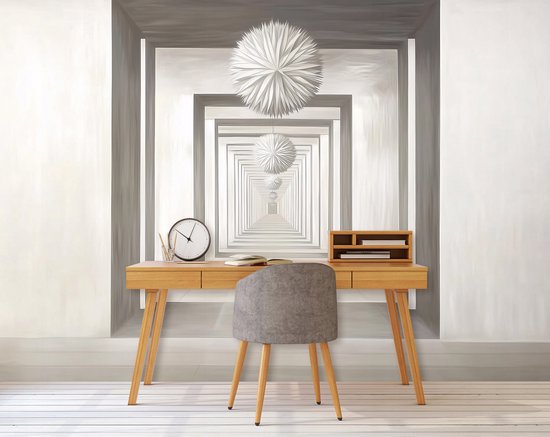 WALLARENA - Fotobehang - 250x175 cm - abstract 3D illusie slaapkamer woonkamer vliesbehang