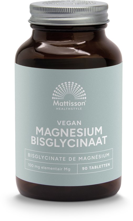 Mattisson - Magnesium Bisglycinaat 833mg - Vegan Voedingssupplement - 90 Magnesium Tabletten