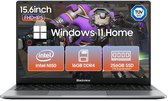 Blackview AceBook 6 Laptop - 15,6 inch Full HD - 16 GB RAM - 256 GB SSD Intel N150 - Windows 11 Notebook - UHD Graphics - Grijs