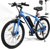 Colorway Elektrische Fiets BK15 - Trendy 26Inch Mountain EBike met Afneembare 36V 15Ah Lithium Batterij - City Commuter E-Bike met 250W Motor - 7 Versnellingen