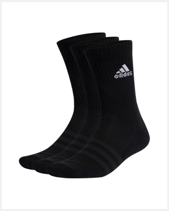 adidas Sportswear Gevoerde Sokken 3 Paar - Unisex - Zwart- 40-42