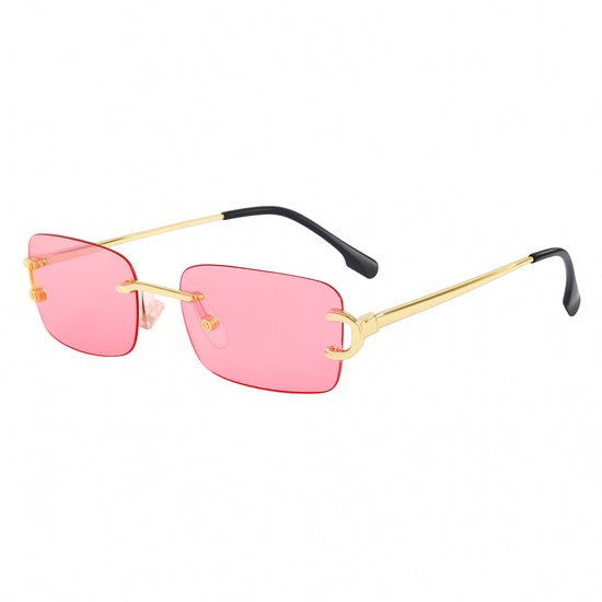 PBLIQ® Zonnebril Randloos - Heren - Dames - Rose - Goud van Merkloos — afbeelding 3
