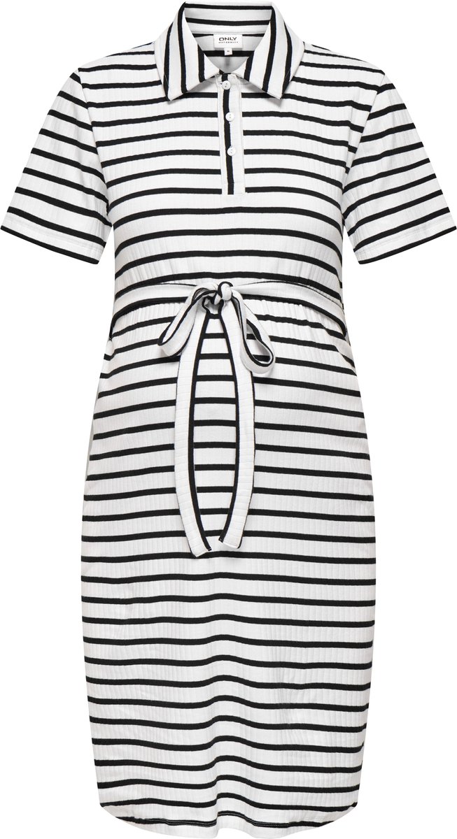 Only MATERNITY Polo shirt jurk OLMLIXA Korte jurk Bright White