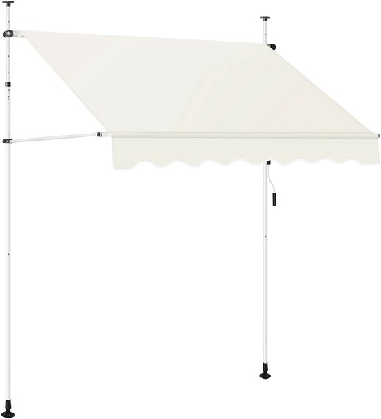 VirtuBuy® - Auvent - Auvent 200 cm - Auvent rétractable - Pare-soleil - Auvents - Auvent de caravane - Auvent de tente - Camper de camping-car - Mât d'auvent - Auvent de porte - Voile d'ombrage - Pare-soleil - Brise-vue