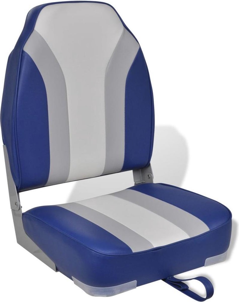 vidaXL - Bootstoel - inklapbaar - met - hoge - rugleuning