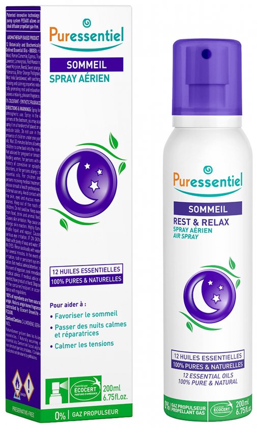 Puressentiel Slaap Ontspanning Luchtspray 12 Essentiële Oliën 200 Spray
