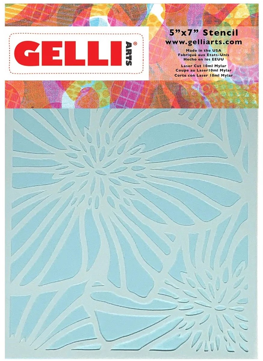 Gelli Arts Nieskruid Bloem Stencil 12,7 x 17,8cm