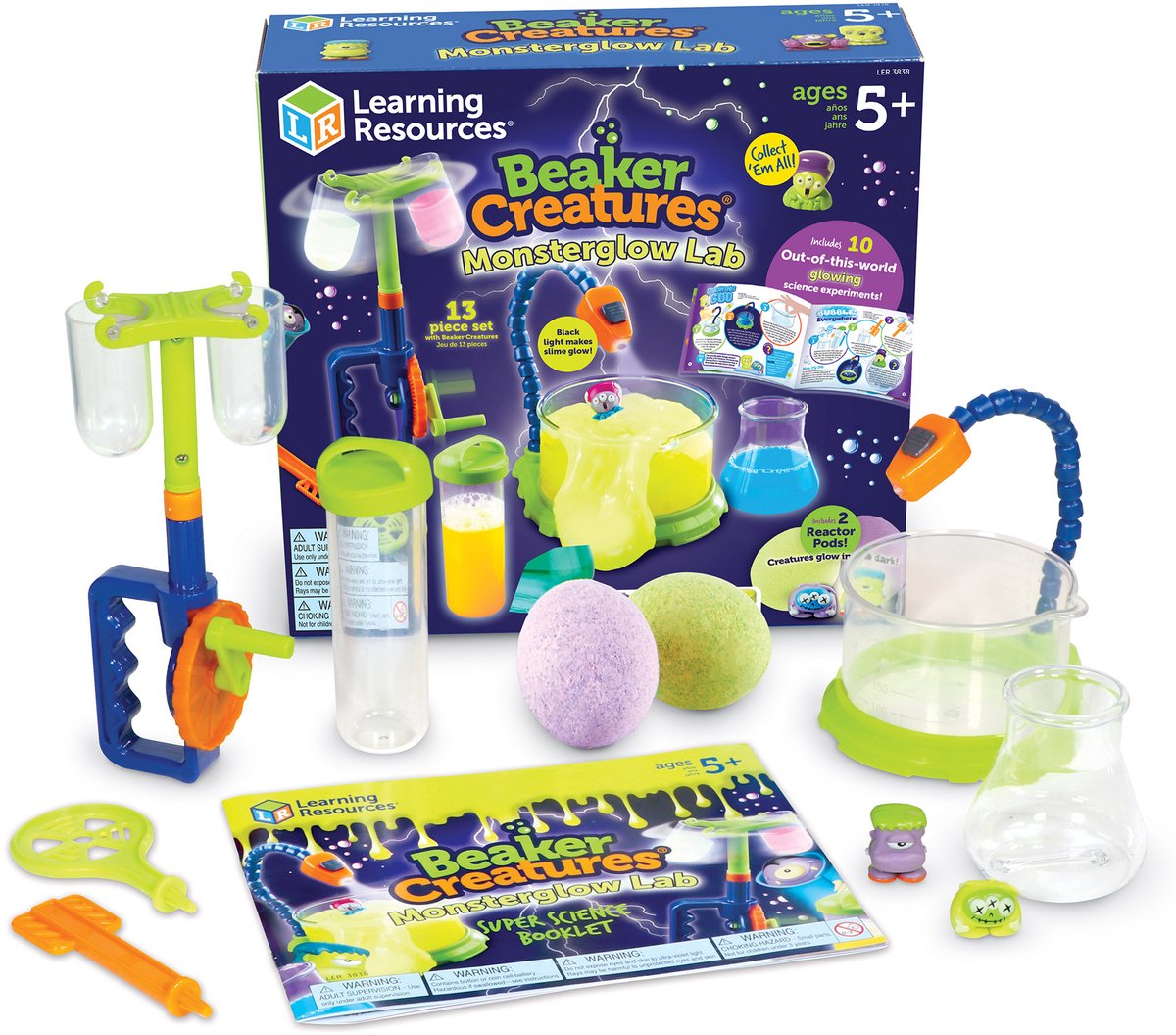 Learning Resources speelgoed beaker creatures monsterglow lab educatief. - 3+